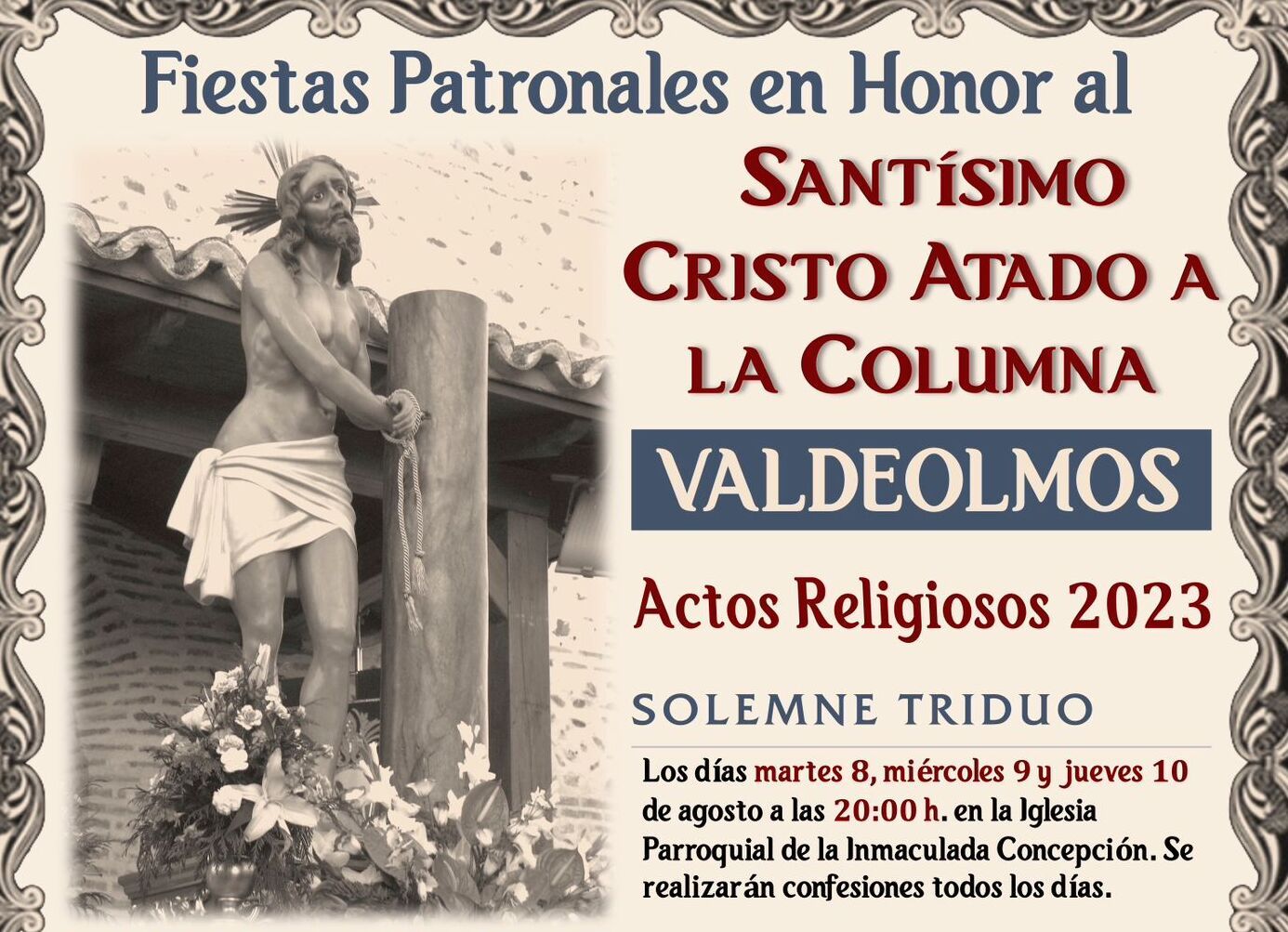 Programa De Actos Religiosos Fiestas Patronales Valdeolmos